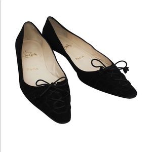Christian Louboutin Black Suede flats AUTHENTIC